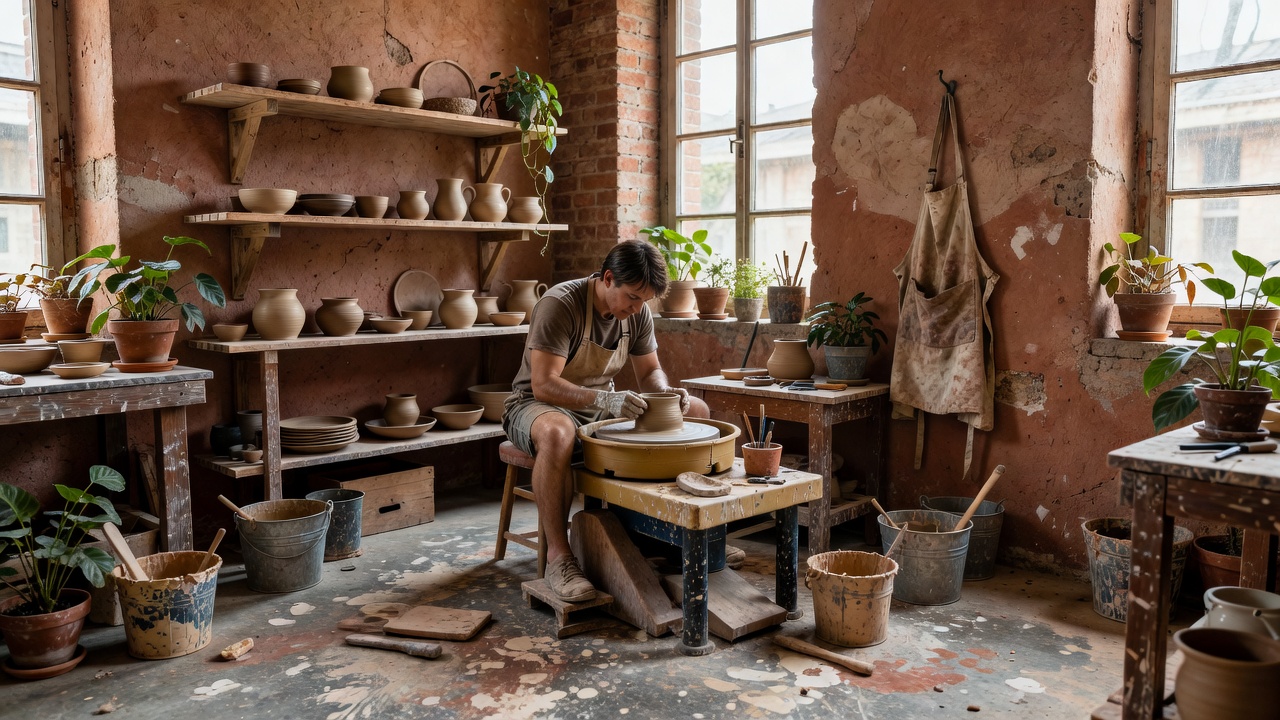 Design concept: private clay studio